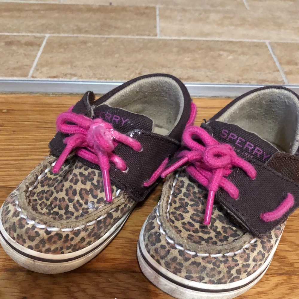 Sperry Leopard Size 4 Toddler